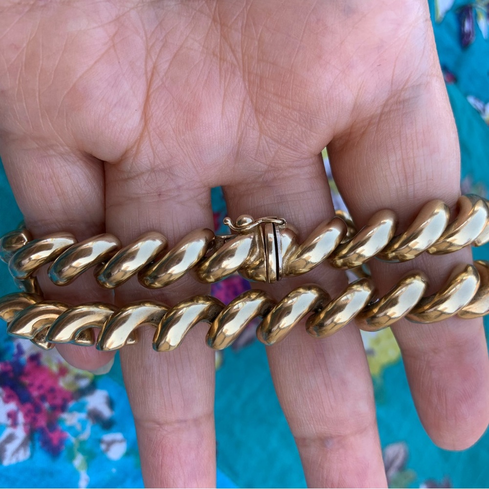 Beautiful 14kt Yellow Gold San Marco Chain Necklace (47.7 grams) - Picture 11 of 13